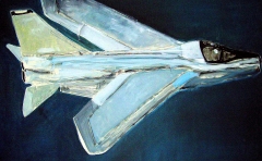 Blue flight, acrylic on canvas, 25 x 50 cm., 2006